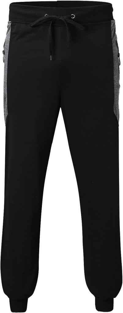 Heren joggingbroek van katoenmix met zakken en print – sportbroek – trainingsbroek - happygetfit.com