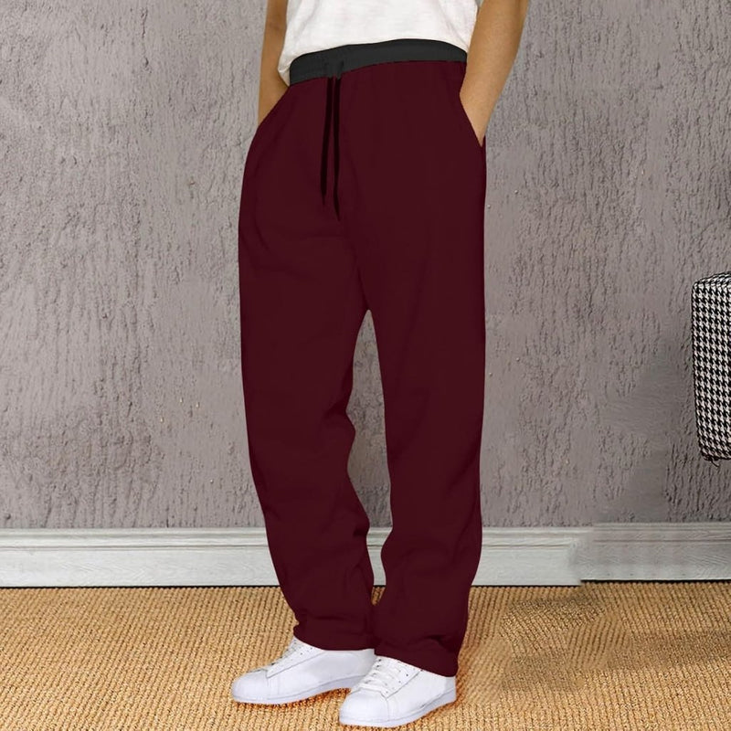 Laden Sie das Bild in Galerie -Viewer, Heren joggingbroek van polyester met elastische tailleband en zakken – sportbroek – trainingsbroek - happygetfit.com
