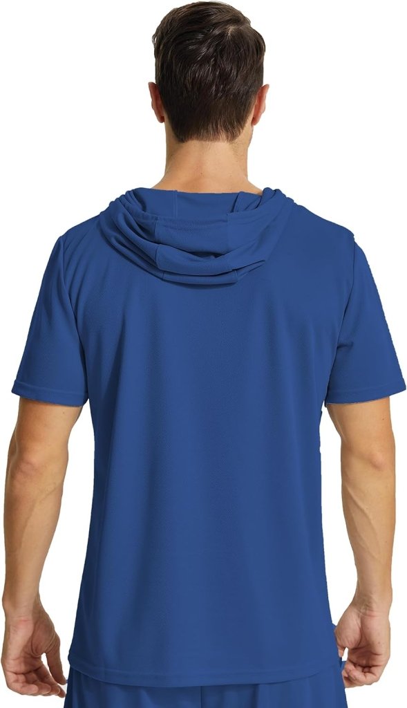 Load image into Gallery viewer, Heren sport hoodie korte mouw polyester - happygetfit.com
