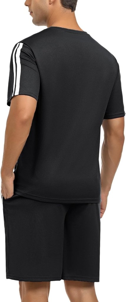 Heren sportset met T-shirt en korte broek - happygetfit.com