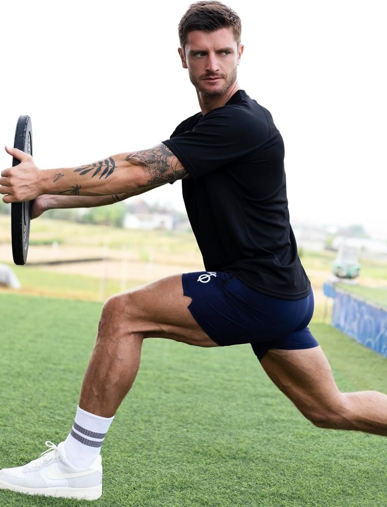 Załaduj obraz do przeglądarki galerii, Heren sportshirts 3 of 5 stuks sneldrogend en ademend – fitness shirt – hardloopshirt - happygetfit.com

