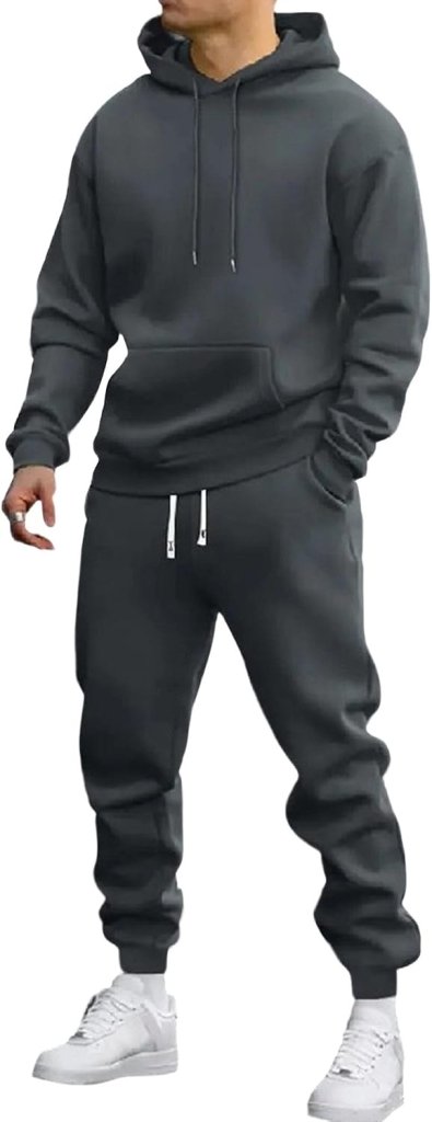 Laad afbeelding in Galerijviewer, Heren trainingspak 2-delig met hoodie en joggingbroek - happygetfit.com
