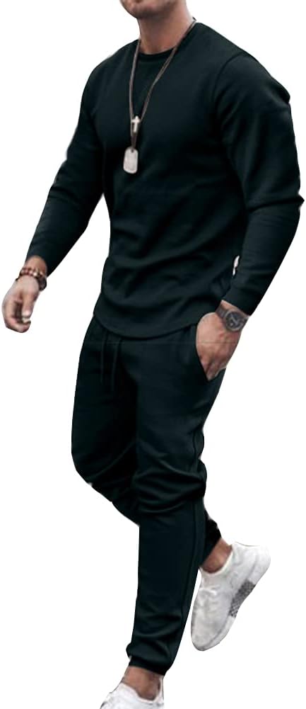 Chargez l'image dans la visionneuse de la galerie, Heren trainingspak 2-delig met longsleeve en joggingbroek - happygetfit.com
