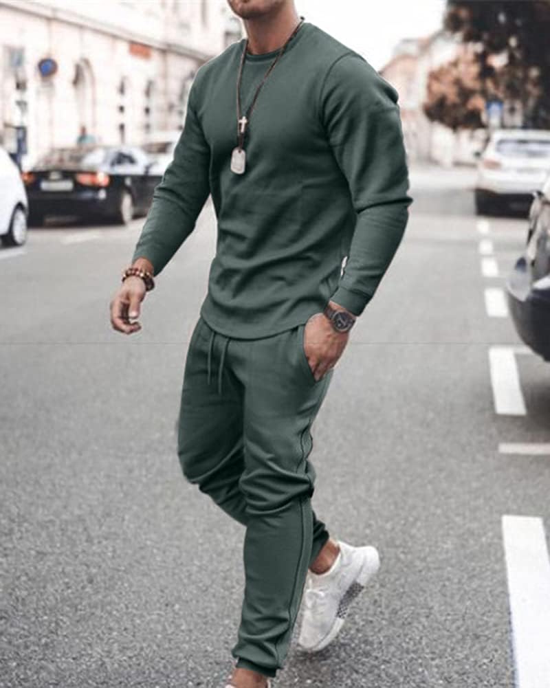 Chargez l'image dans la visionneuse de la galerie, Heren trainingspak 2-delig met longsleeve en joggingbroek - happygetfit.com
