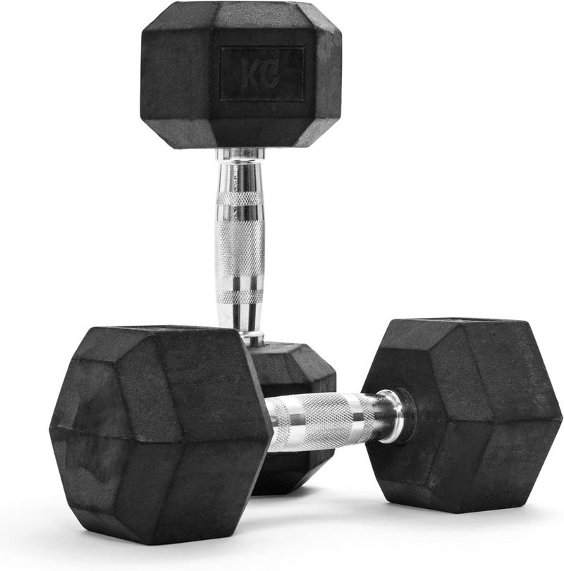 Load image into Gallery viewer, Hexagon halters, premium set van 2 (paar), 5-30 kg, antislip ommanteld, ergonomische verchroomde handgrepen, dumbbellset - happygetfit.com
