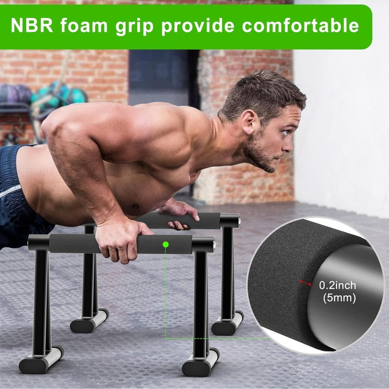 Załaduj obraz do przeglądarki galerii, Hoge parallettes 31 cm met houten handgrepen tot 300 kg – push-up bars – calisthenics - happygetfit.com
