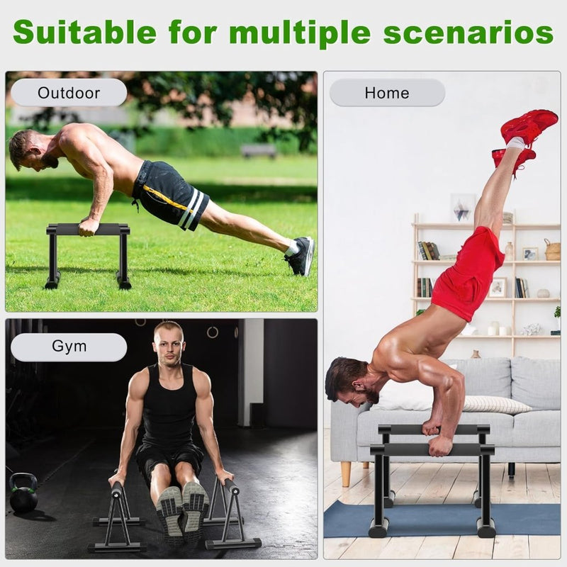 Załaduj obraz do przeglądarki galerii, Hoge parallettes 31 cm met houten handgrepen tot 300 kg – push-up bars – calisthenics - happygetfit.com
