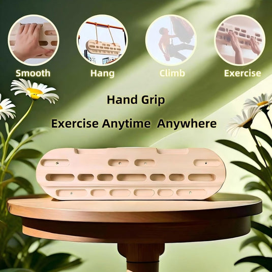 Houten hangboard 56 cm – klimtrainingsbord voor grip, vingerkracht en pull-up training - happygetfit.com