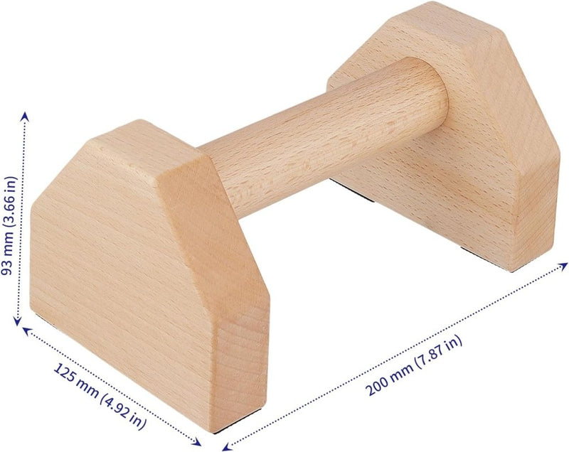 Załaduj obraz do przeglądarki galerii, Houten parallettes 2 stuks 20 cm met antislip rubberen voeten – push-up bars – calisthenics - happygetfit.com
