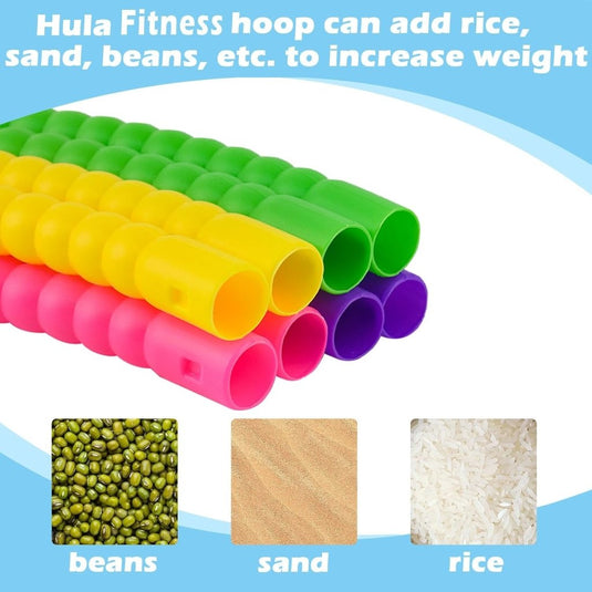 Hula Fitness hoepel voor kinderen, AolKee Afneembaar kunststof Veelkleurige Kids Hula Fitness hoepel- Fun en voor Jongens & Meisjes, Perfect voor Dans, Gym en Activiteiten - happygetfit.com