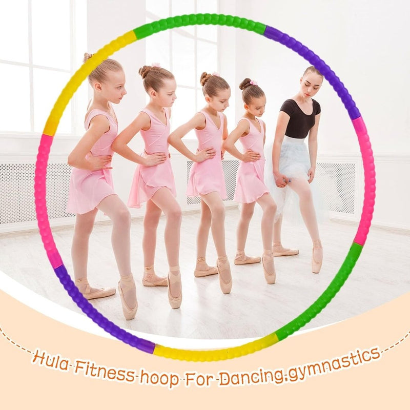 Load image into Gallery viewer, Hula Fitness hoepel voor kinderen, AolKee Afneembaar kunststof Veelkleurige Kids Hula Fitness hoepel- Fun en voor Jongens &amp; Meisjes, Perfect voor Dans, Gym en Activiteiten - happygetfit.com
