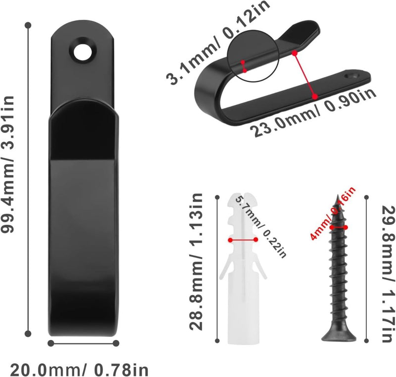 Laad afbeelding in Galerijviewer, HXBGG16 Wandhouder voor snowboard, 4 stuks, zwart, snowboardhouder 10 cm, skateboard wandhouder met schroeven en expansiebuis, voor snowboard, skiboard, longboard, skateboard - happygetfit.com
