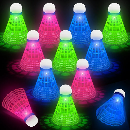 Hysagtek 12 Pcs Badminton Shuttlecocks Badminton Birdie, Indoor Outdoor Sport Ball Training Exercise Gym Fitness Game - happygetfit.com