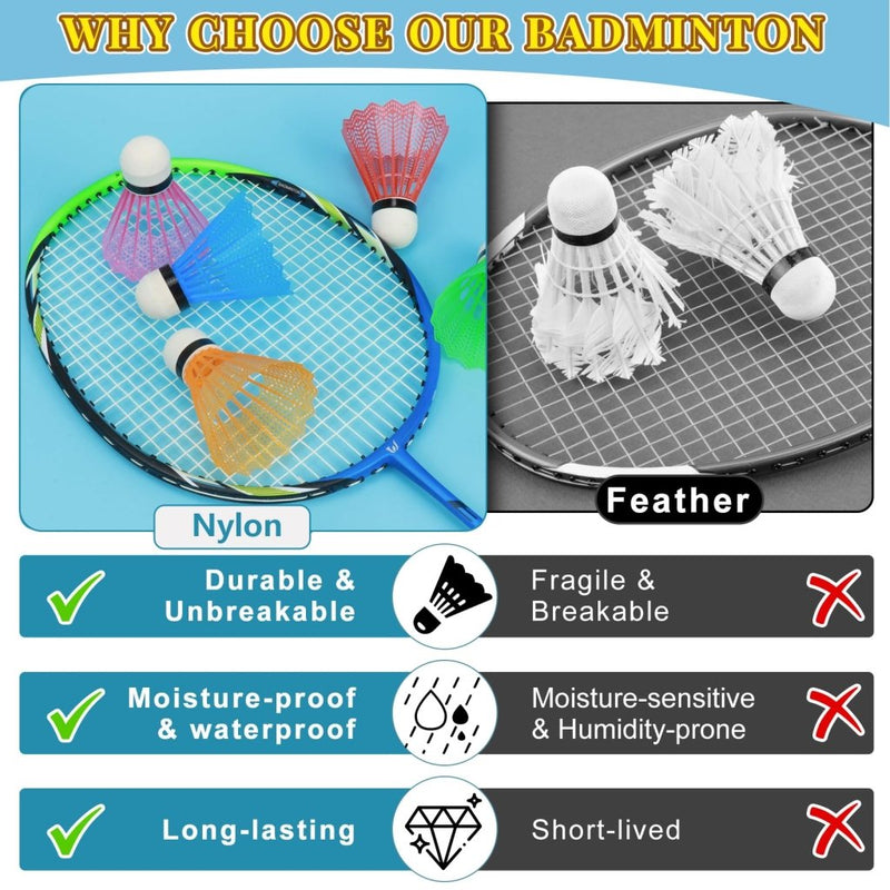 Load image into Gallery viewer, Hysagtek 12 Pcs Badminton Shuttlecocks Badminton Birdie, Indoor Outdoor Sport Ball Training Exercise Gym Fitness Game - happygetfit.com

