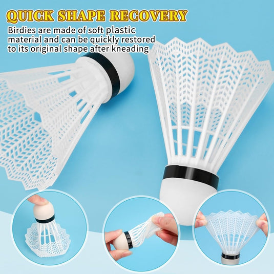Hysagtek 12 Pcs Badminton Shuttlecocks Badminton Birdie, Indoor Outdoor Sport Ball Training Exercise Gym Fitness Game - happygetfit.com