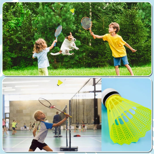 Hysagtek 12 Pcs Badminton Shuttlecocks Badminton Birdie, Indoor Outdoor Sport Ball Training Exercise Gym Fitness Game - happygetfit.com
