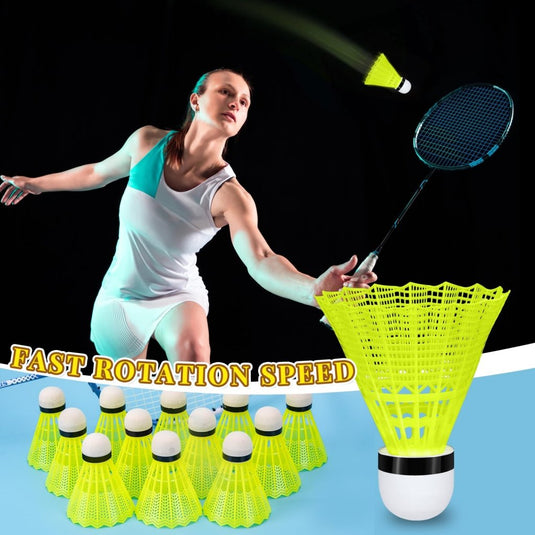 Hysagtek 12 Pcs Badminton Shuttlecocks Badminton Birdie, Indoor Outdoor Sport Ball Training Exercise Gym Fitness Game - happygetfit.com