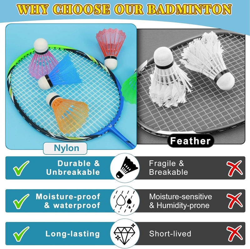 Laad afbeelding in Galerijviewer, Hysagtek 12 Stuks Badminton Shuttles Badminton Birdie, Indoor Outdoor Sport Bal Training Oefening Gym Fitness Spel - happygetfit.com
