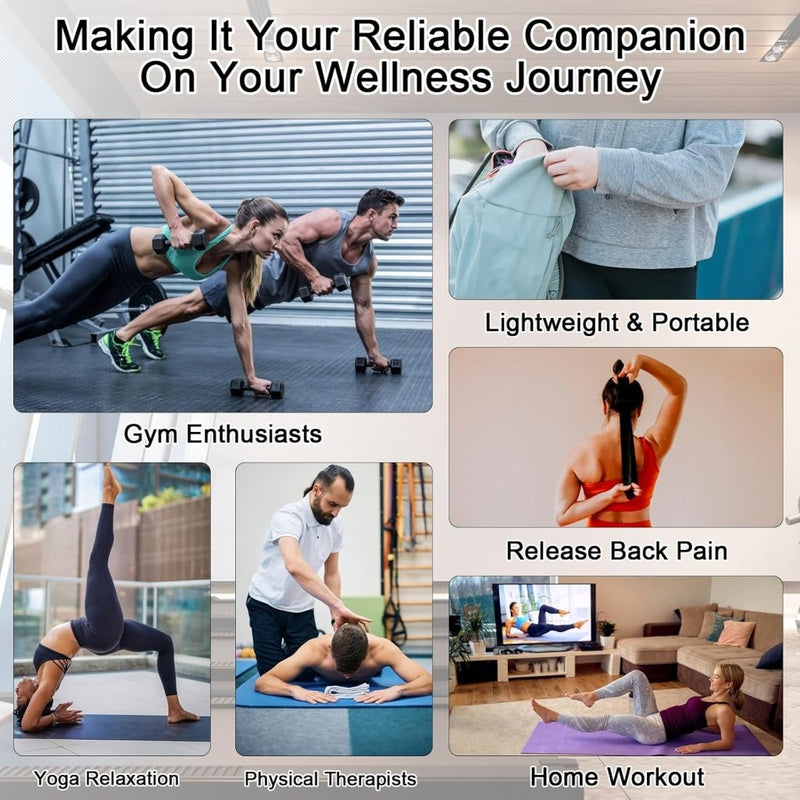 Laad afbeelding in Galerijviewer, iGreely Foamroller 17 inch, iGreely massagerol met dubbele handgreep, bultontwerp massageroller, spierroller stick aanbevolen door fysiotherapeuten bevordert herstel snelle verlichting voor krampen - happygetfit.com
