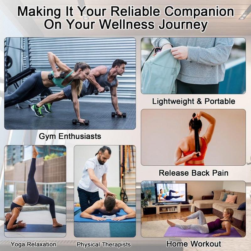 Load image into Gallery viewer, iGreely Premium Muscle Roller the Ultimate Massage Roller Stick 17 Inches Recommended By Physical Therapists Promotes Recovery Fast Relief for Cramps Soreness Tight Muscles Black - happygetfit.com
