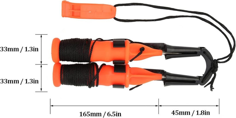 Load image in Gallery Viewer, IJspriemen voor ijsvissen van roestvrij staal met noodfluitje en antislip handgrepen – ijsveiligheid – ijsvisaccessoires - happygetfit.com
