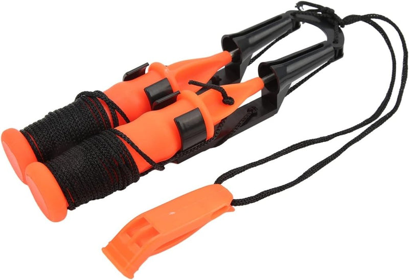 Load image in Gallery Viewer, IJspriemen voor ijsvissen van roestvrij staal met noodfluitje en antislip handgrepen – ijsveiligheid – ijsvisaccessoires - happygetfit.com
