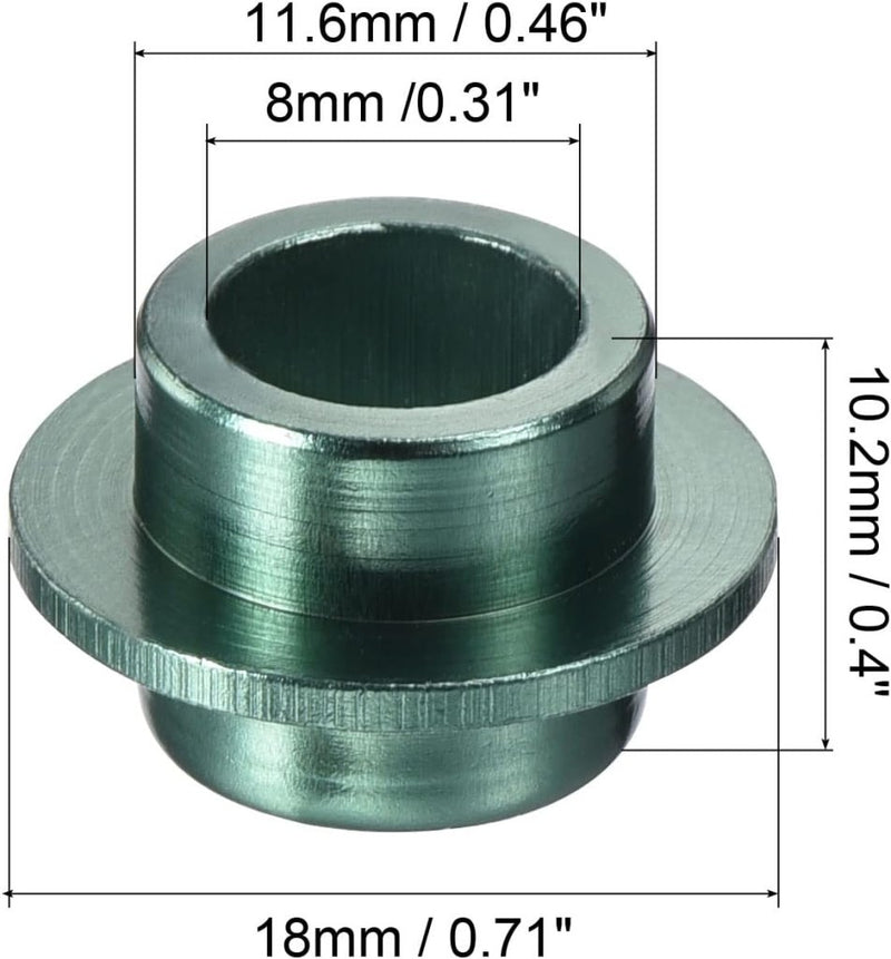 Chargez l'image dans la visionneuse de la galerie, Inline skate lager spacers 8 stuks 8 mm van aluminium groen – afstandhouders – skate accessoires - happygetfit.com
