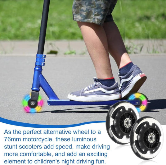 Inline skates wielen: 8 stuks LED Light up wieltjes, inline skates wiel met lagers, inline skate wielen voor alle soorten rolschaatsen (72 mm) - happygetfit.com