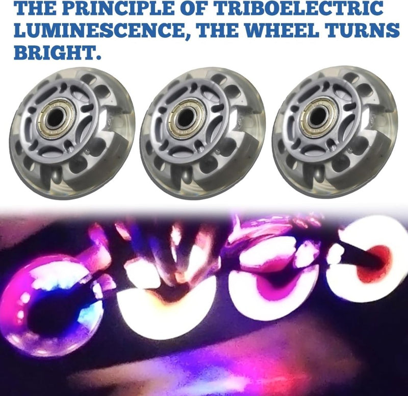 Laden Sie das Bild in Galerie -Viewer, Inlineskate-wielen, 8 stuks, 72 mm, zilvertransparant, inline skate onderdelen, wielen met 16 kogellagers, universeel voor alle soorten rolschaatsen - happygetfit.com
