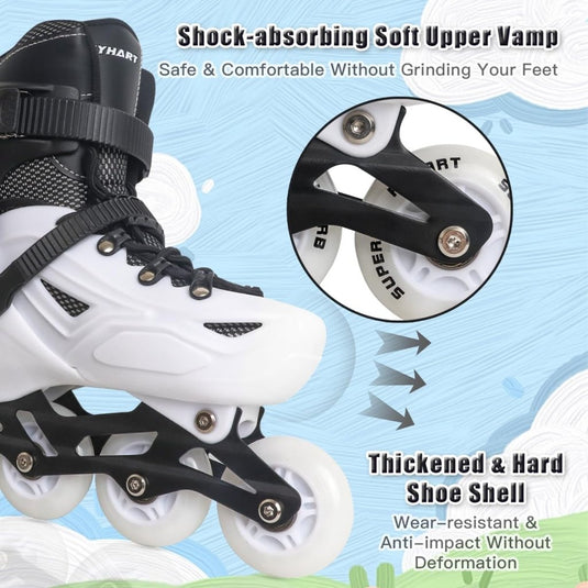 Inlineskates voor kinderen, jongens, meisjes, 4 maten, inlineskates - happygetfit.com
