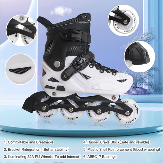 Inlineskates voor kinderen, jongens, meisjes, 4 maten, inlineskates - happygetfit.com