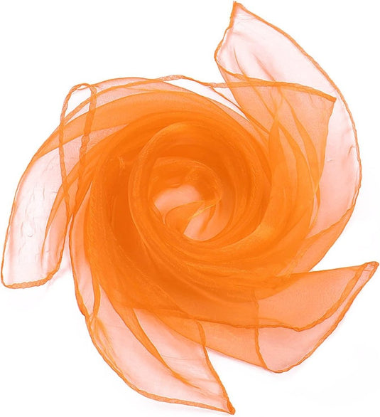 jongleerdoeken 60 x 60 cm – oranje dansdoeken voor kinderen, spel en beweging - happygetfit.com