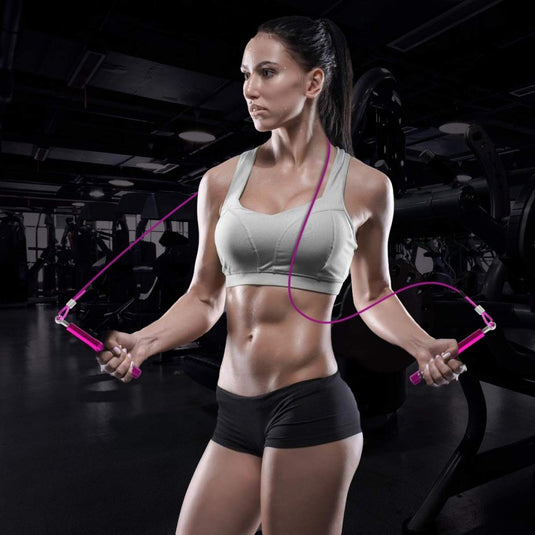 Jump Rope, Wastou Speed Jumping Rope for Training Fitness Exercise, Adjustable Adults Workout Skipping Rope for Men, Women, Kids, Girls - happygetfit.com