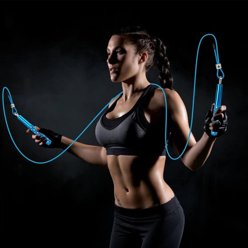 Laad afbeelding in Galerijviewer, Jump Rope, Wastou Speed Jumping Rope for Training Fitness Exercise, Adjustable Adults Workout Skipping Rope for Men, Women, Kids, Girls - happygetfit.com
