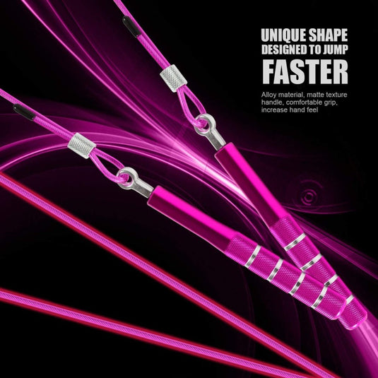 Jump Rope, Wastou Speed Jumping Rope for Training Fitness Exercise, Adjustable Adults Workout Skipping Rope for Men, Women, Kids, Girls - happygetfit.com