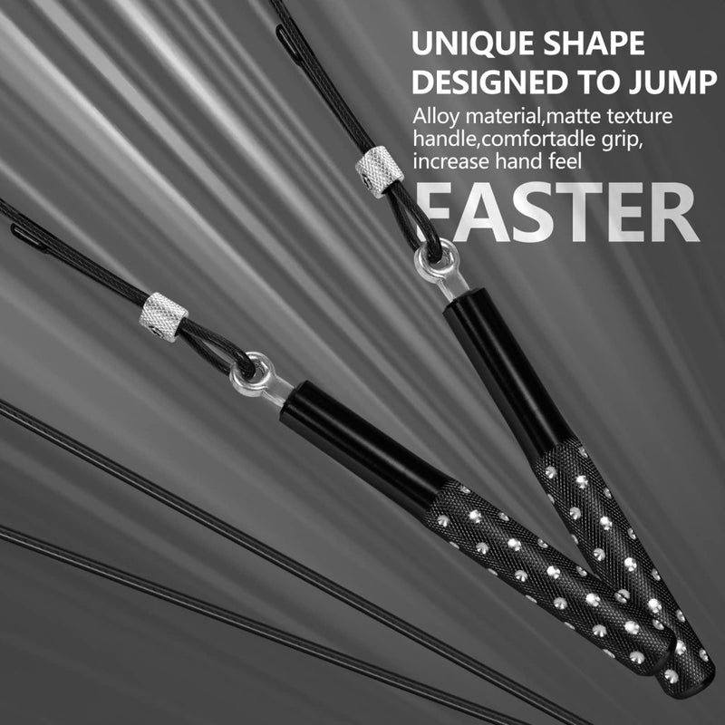 Laad afbeelding in Galerijviewer, Jump Rope, Wastou Speed Jumping Rope for Training Fitness Exercise, Adjustable Adults Workout Skipping Rope for Men, Women, Kids, Girls - happygetfit.com
