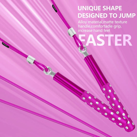 Jump Rope, Wastou Speed Jumping Rope for Training Fitness Exercise, Adjustable Adults Workout Skipping Rope for Men, Women, Kids, Girls - happygetfit.com