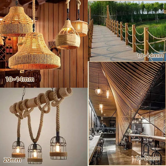 Jutetouw 10 m x 12 mm – natuurlijk touw voor tuin, decoratie, leuning, barrière en doe-het-zelf – bruin - happygetfit.com