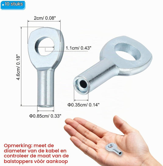 Kabelstoppers 10 stuks voor fitness kabelmachines – kabel stop onderdelen – fitnessapparatuur accessoires - happygetfit.com