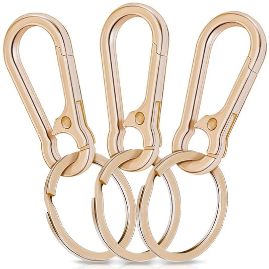 Karabiner Sleutelhangers 3 Stuks met Sleutelring 4,7 cm – Sleutelhanger – Karabijnhaak - happygetfit.com