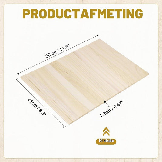 Karate breekplanken 10 stuks 30 x 20,5 cm van hout – taekwondo breaking boards – vechtsport training en demonstraties - happygetfit.com