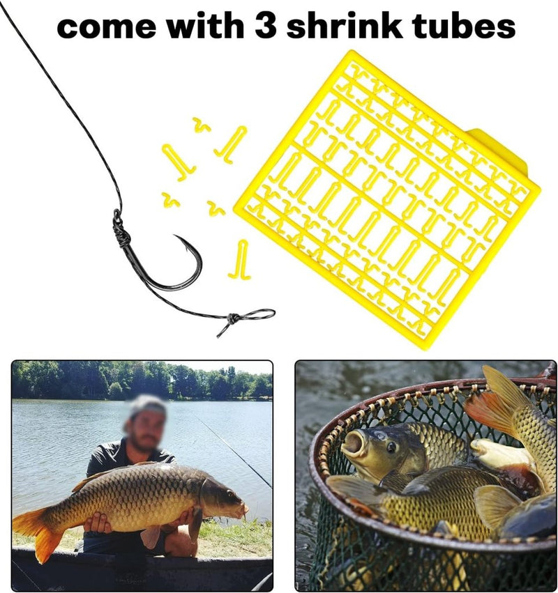Load image into Gallery viewer, Karpervissen Haken Karpervissen Hair Rigs Boilie Rig Carp Leader Handgemaakte Karper Rigs 18 Stuks Gevlochten Lijn Vishaken met Boilie Stoppers (6810) - happygetfit.com
