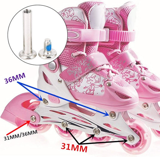 Keenso Inline Skate Schroeven, 10 stks 31mm 36mm Duurzaam Ijzer Inline Skating Schroeven Inline Skate Wiel Schroeven Fittings Skates Wiel assen Hardware - happygetfit.com