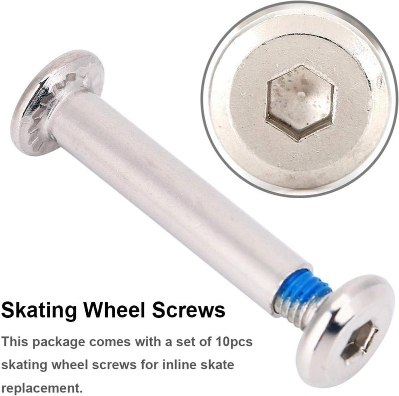 Load image into Gallery viewer, Keenso Inline Skate Schroeven, 10 stks 31mm 36mm Duurzaam Ijzer Inline Skating Schroeven Inline Skate Wiel Schroeven Fittings Skates Wiel assen Hardware - happygetfit.com
