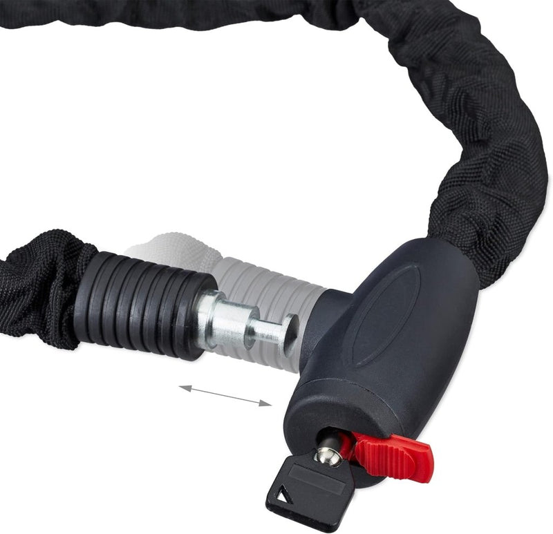 Chargez l'image dans la visionneuse de la galerie, Kettingslot 100 cm zwart met 2 sleutels - happygetfit.com
