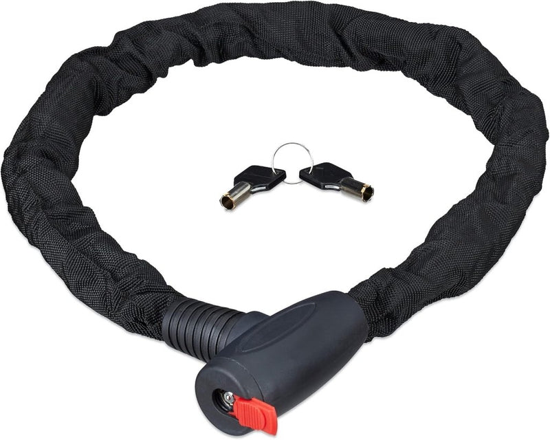 Chargez l'image dans la visionneuse de la galerie, Kettingslot 100 cm zwart met 2 sleutels - happygetfit.com
