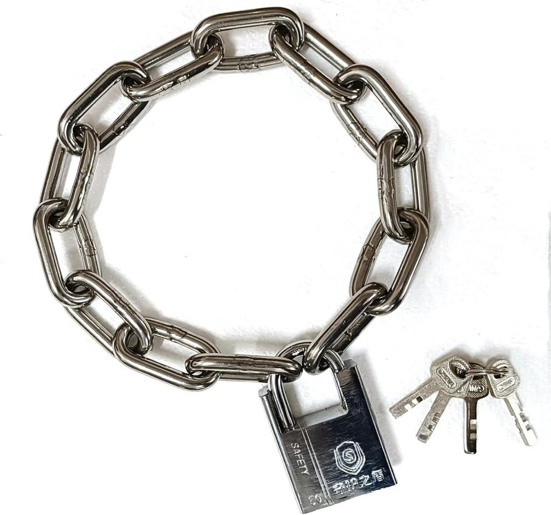 Laden Sie das Bild in Galerie -Viewer, Kettingslot 8 mm zilver met hangslot en 4 sleutels - happygetfit.com

