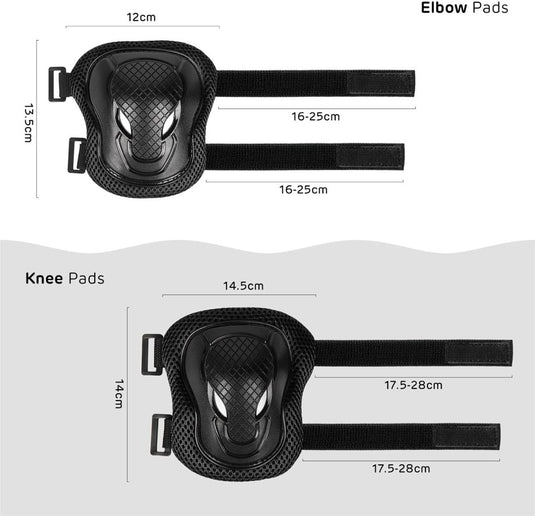 Kids Helm en Pads Set Leeftijd 5-15 Jaar Kids Skateboard Helm Kniebeschermers Elleboog Pads Pols Pads voor Roller Scooter Fietsen Schaatsen - happygetfit.com