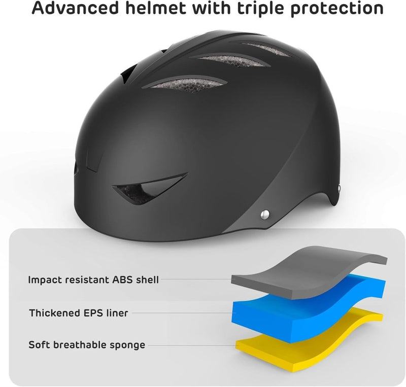 Laad afbeelding in Galerijviewer, Kids Helm en Pads Set Leeftijd 5-15 Jaar Kids Skateboard Helm Kniebeschermers Elleboog Pads Pols Pads voor Roller Scooter Fietsen Schaatsen - happygetfit.com
