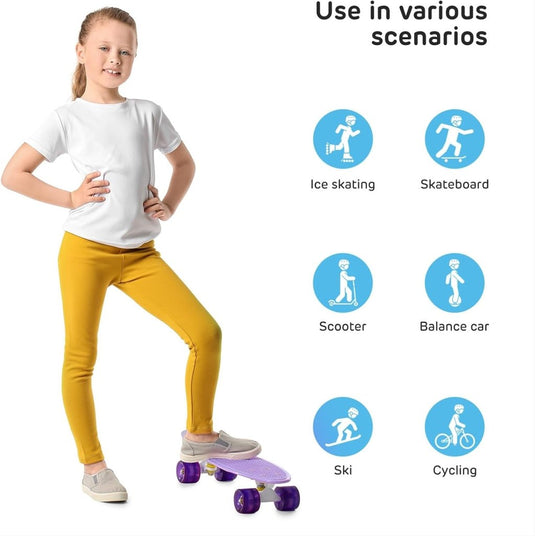 Kids Helm en Pads Set Leeftijd 5-15 Jaar Kids Skateboard Helm Kniebeschermers Elleboog Pads Pols Pads voor Roller Scooter Fietsen Schaatsen - happygetfit.com